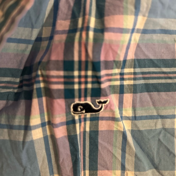 Vineyard Vines boys pastel plaid button down size xl 18 - Picture 3 of 4